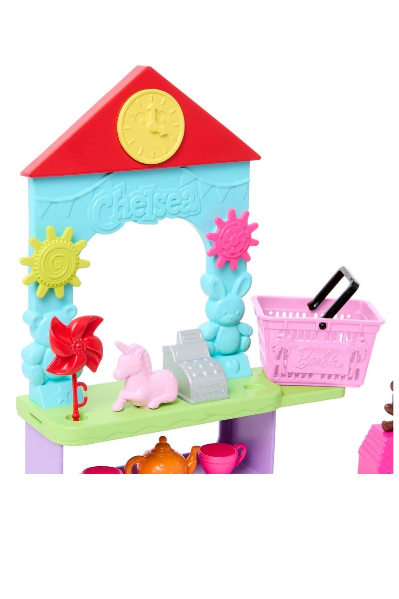 باربي تشيلسي كان بي... مجموعة ألعاب متجر الألعاب مع دمية شقراء صغيرة، وأثاث متجر، و15 ملحقًا - Image 3