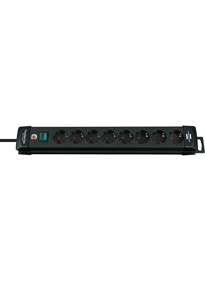 Brennenstuhl Extension Socket 8way Black 3m Cable 