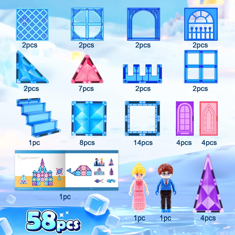 Soyee Diamond Magnetic Building Blocks - Princess Toys for 3-8 Year Old Girls & Boys - 3 4 5 6 Year Old Girl Birthday Xmas Present - Image 2