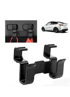 Rear Trunk Hook, Trunk Grocery Bag Hooks, Trunk Modification Upgarde Storage Organizer Storage Bags Holders, ABS Material, Compatible with Tesla Model Y 2022 2021 (Black)