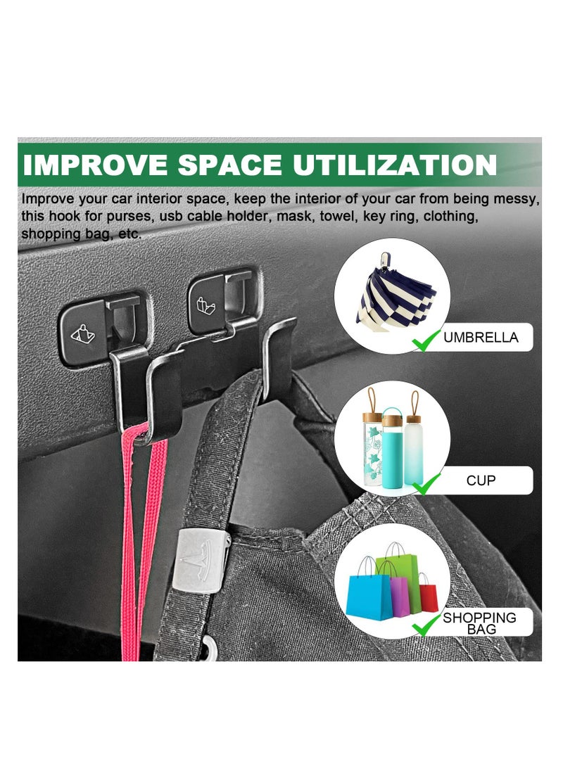 Excefore - Rear Trunk Hook, Trunk Grocery Bag Hooks, Trunk Modification Upgarde Storage Organizer Storage Bags Holders, ABS Material, Compatible with Tesla Model Y 2022 2021 (Black) - Image 1