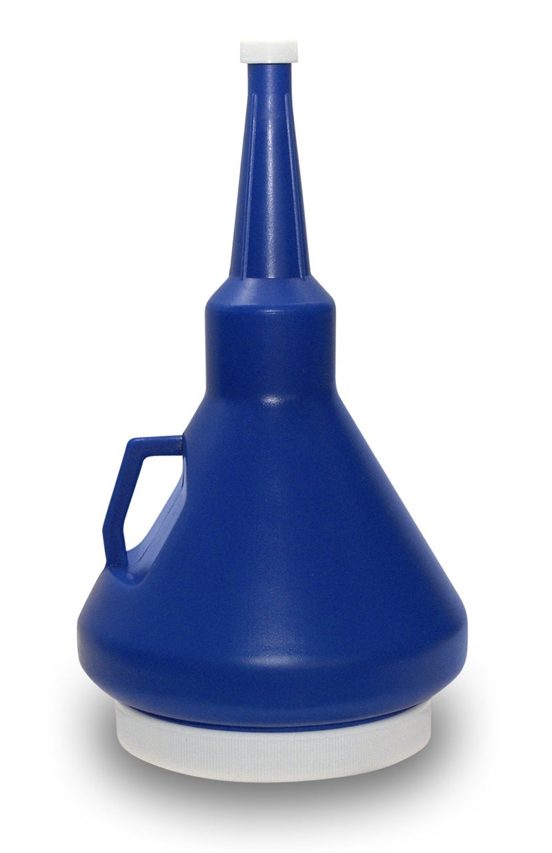 WirthCo 32115 Funnel King Dark Blue Capped Funnel - 1-1/4 Quart Capacity - Image 5