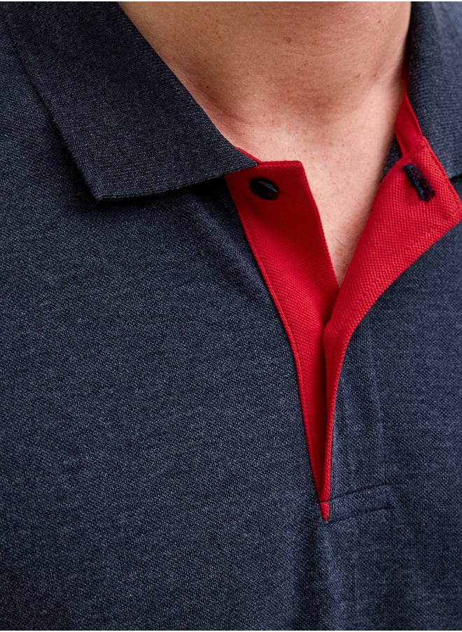 JACK & JONES Slogan Print Polo Neck T-Shirt  - Image 3