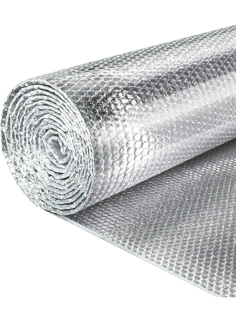 رغوة عازلة عاكسة من ، عزل النوافذ 24 بوصة × 10 أقدام لحرارة الصيف، لفة عزل الفقاعات من رقائق الألومنيوم للحفاظ على الحرارة، مجموعة عزل النوافذ للعزل الحراري للسيارات الترفيهية (الحجم: B)