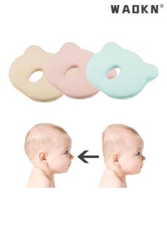 WAOKN Baby Pillow - Preventing Flat Head Syndrome (Plagiocephaly) for Your Newborn Baby，Made of Memory Foam Head- Shaping Pillow and Neck Support (0-12 Months) (Yellow)  - Image 2