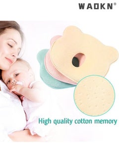 WAOKN Baby Pillow - Preventing Flat Head Syndrome (Plagiocephaly) for Your Newborn Baby，Made of Memory Foam Head- Shaping Pillow and Neck Support (0-12 Months) (Yellow)  - Image 4