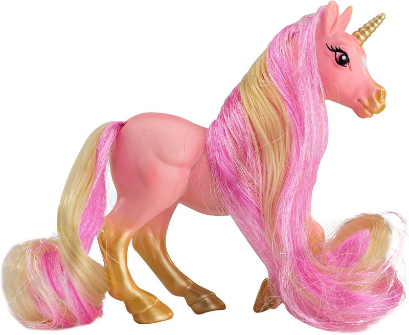 Breyer Horses Mane Beauty Lil Beauties  Stardust  Unicorn  Brushable Pink and Gold Mane and Tail  425 L x 325 H  Model 7414 - Image 1