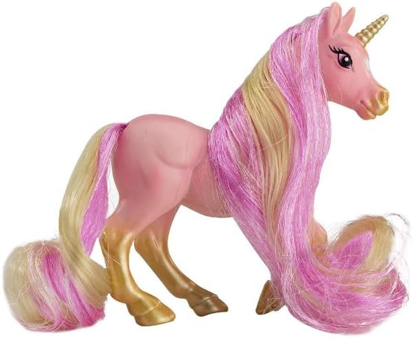Breyer Horses Mane Beauty Lil Beauties  Stardust  Unicorn  Brushable Pink and Gold Mane and Tail  425 L x 325 H  Model 7414 - Image 4
