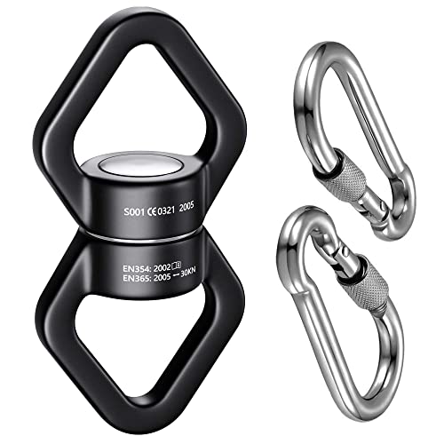 Trobing Swing Swivel 30KN Rotational Safety Device 360 Rotator with Hanging Accessory for Aerial Yoga Hanging Hammock Web Tree Swing Swing Spinner and Rock Climbing Indoor and Outdoor - Image 1