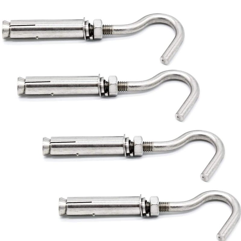 Amycheer M6 Open Cup Hook Expansion Bolt Screws 304 Stainless Steel Anchor Ceiling Hook Bolts Heavy Duty Bolts 5 Pack - Image 4