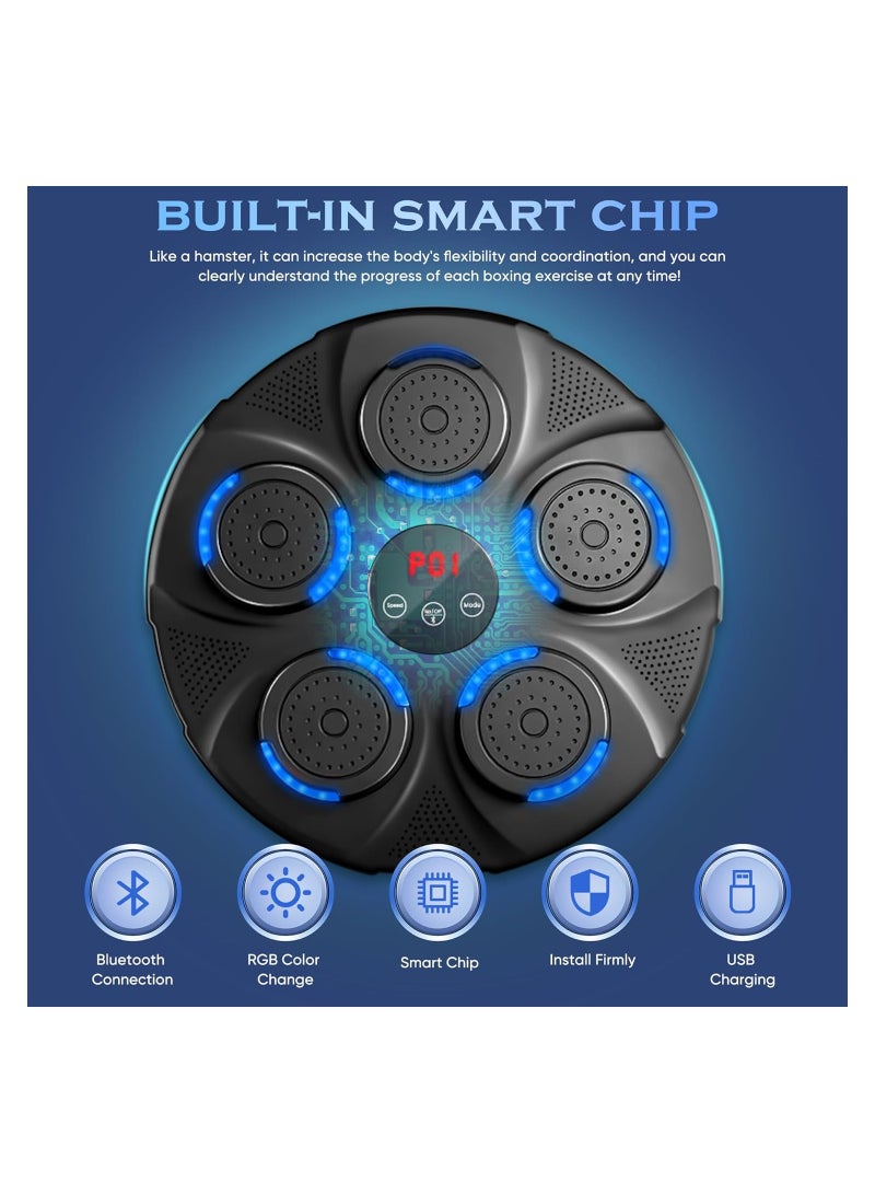 SYOSI Music Boxing Machine, with Boxing Gloves, Smart Bluetooth Boxing Machine Wall Mounted, Music Boxing Machine for Adults and Kids, Home Workout Boxing Target Machine, for Home, Indoor and Gym  - Image 3