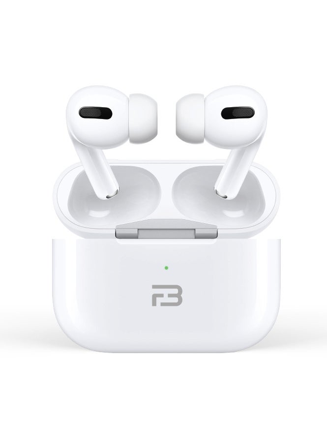 BRIZLER Wireless Stereo Earbuds Bluetooth 5.0, Hand Free Call, Lightweight Comfort Fit Headphones, White  - Image 1
