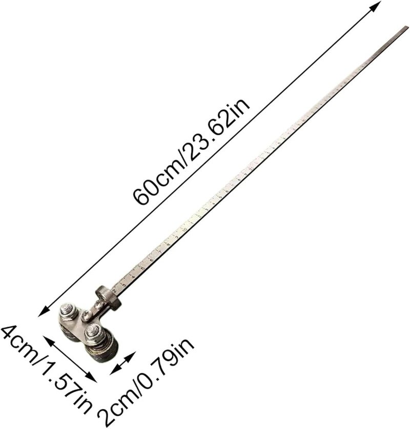 Ash Blue Straight Cut Ruler Circular Saw Track With Locking Mechanism Angle Calibration Tool 2x2x60cm - Image 3