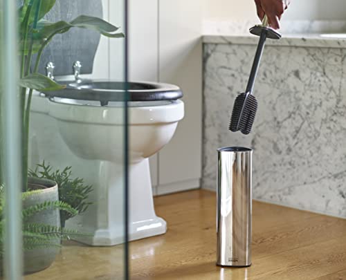Joseph Joseph Flex 360 Advanced Smart Toilet Brush and Storage Holder Set with Antidrip AntiClog TripleAction Replaceable Brush Head Stainless Steel - Image 3