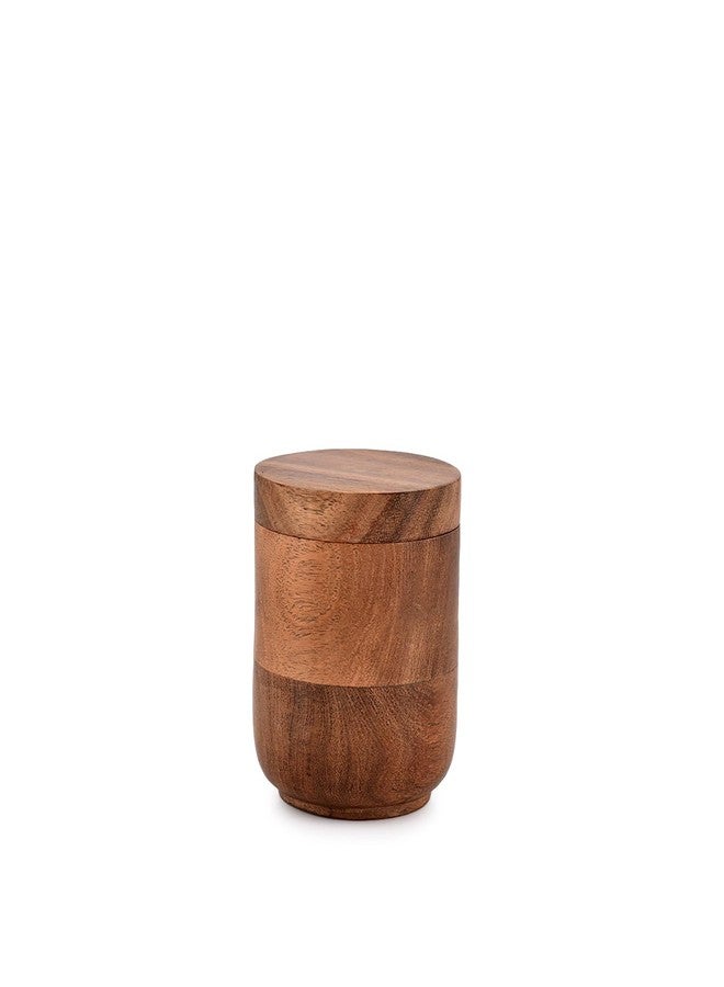 NIRMAN Acacia Wood Wooden Jewelry Boxes, Wedding Ring Jewelry Boxes for Anniversary Engagement Wedding Christmas (3" x 3" x 3.5") - Image 4