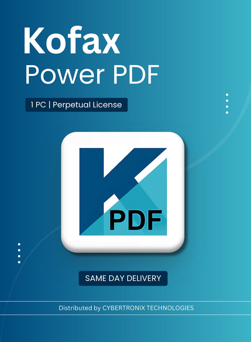 Kofax Power PDF | 1 PC Perpetual License | Digital License | SAME DAY DELIVERY