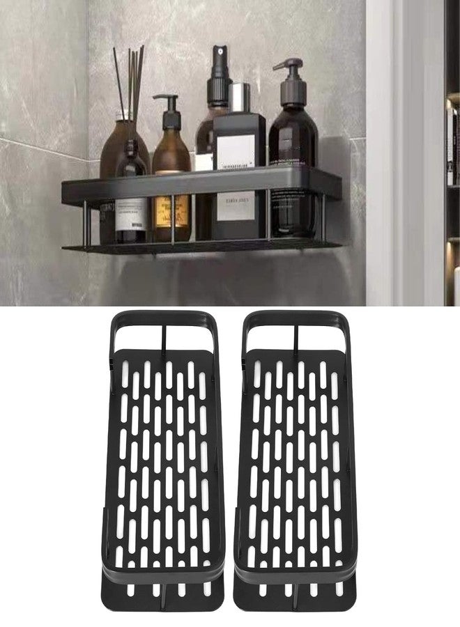 LEEHELTON Multipurpose Wall Mounted Adhesive Shelf Rack for Bathroom & Kitchen, No Drilling Storage Organizer, Rustproof Space Saver for Home & Office Use - Image 2
