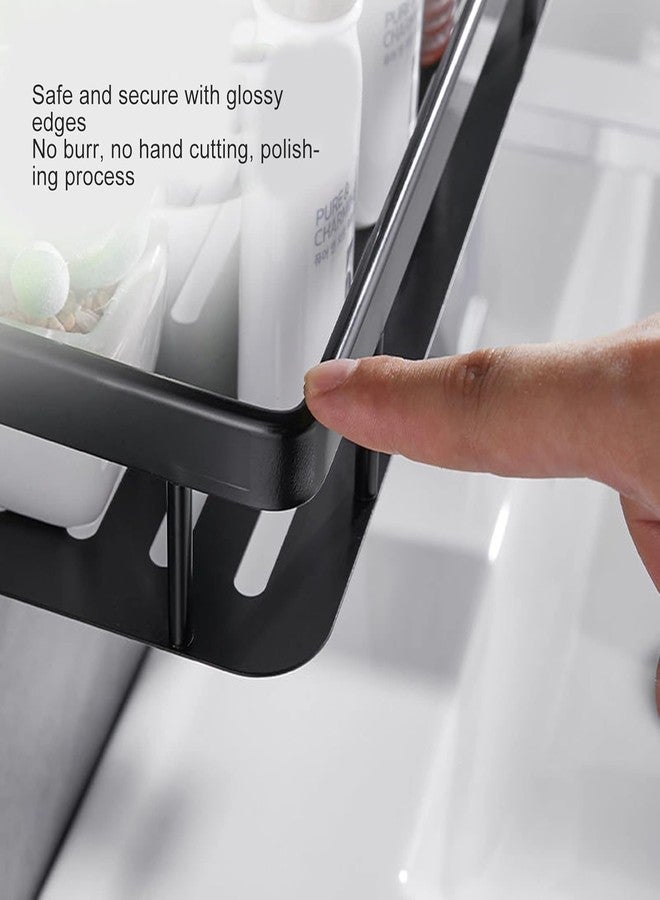 LEEHELTON Multipurpose Wall Mounted Adhesive Shelf Rack for Bathroom & Kitchen, No Drilling Storage Organizer, Rustproof Space Saver for Home & Office Use - Image 4