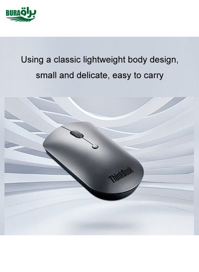 BURAQ - Lenovo ThinkBook Dual Bluetooth 5.0 Wireless Mouse Compact Portable Ultra Slim Office Mouse - Image 1