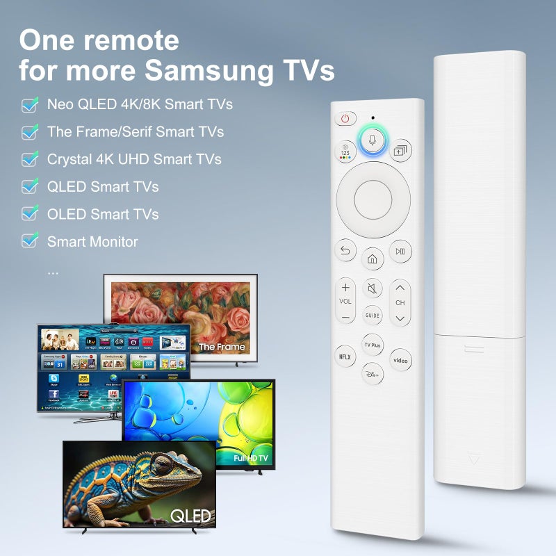 OMAIC Voice Replacement Remote Control for Samsung-Smart-TV, for All 2019-2025 Universal Samsung Frame Neo QLED UHD 4K/8K Series Smart TVs - Image 2