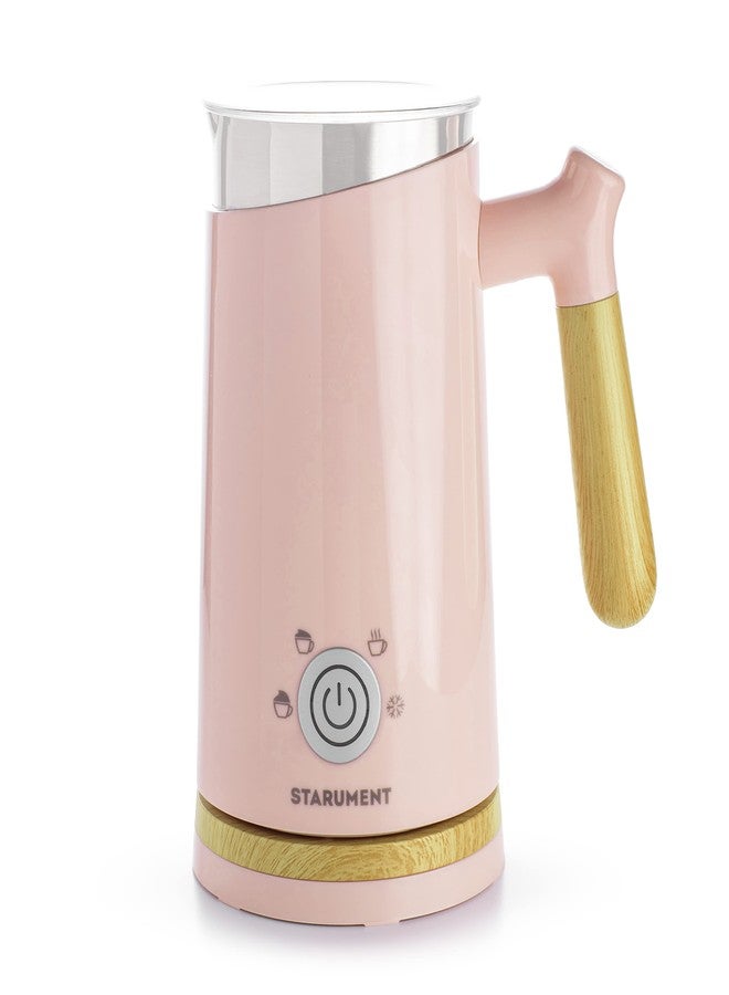 Starument Electric Milk Frother - Automatic Foamer & Heater for Coffee, Latte, Cappuccino, Other Creamy Drinks 4 Settings Cold Foam, Airy Dense Foam Warm Easy to Use, Pink, 8x4x5 inches (MS-MF) - Image 1