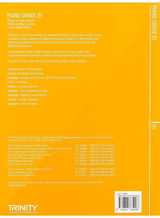 Trinity College London Piano Exam Pieces & Exercises 2018-2020. Grade 1 - Image 2