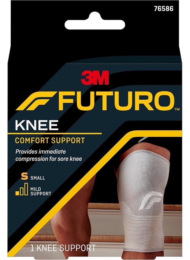 Futuro Comfort Knee Support Small size, 1 unit/pack | Beige color | 76586ENR | Provides immediate compression for sore knee | Mild support | Knee Support - Image 1