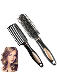 XiuWoo Hair Brush Set Hairbrushes for Women Round Thick Thin Straight Styling Tool Blow Drying Wet or Dry Hair's Detangle Massage Add Shine 2 Pcs  - Image 1