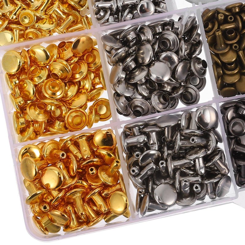 FRCOLOR Copper Metal Snap Button Kit 480pcs with Installation Tool for Clothing Bags Jeans Jackets - Image 4