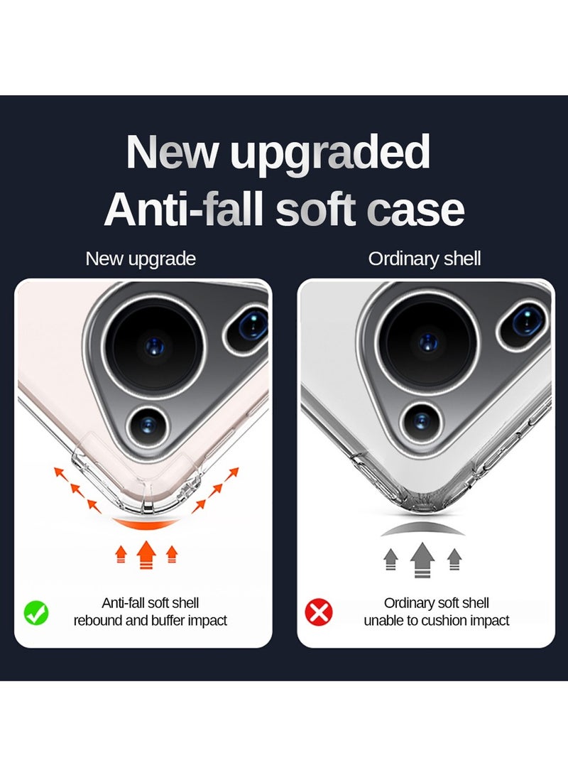 Wtech TPU Bumper Corners Hard PC With Card Holder Case Cover For Huawei Pura 70 Pro / Pura 70 Pro+ / Pura 70 Pro Plus 5G 2024 Clear  - Image 3