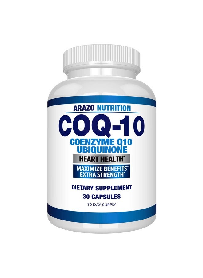 Arazo Nutrition Coq10 Ubiquinone Coenzyme Q10 200Mg Maximum Strength Nutritional Supplement High Absorption Capsules With No Soy  - Image 2