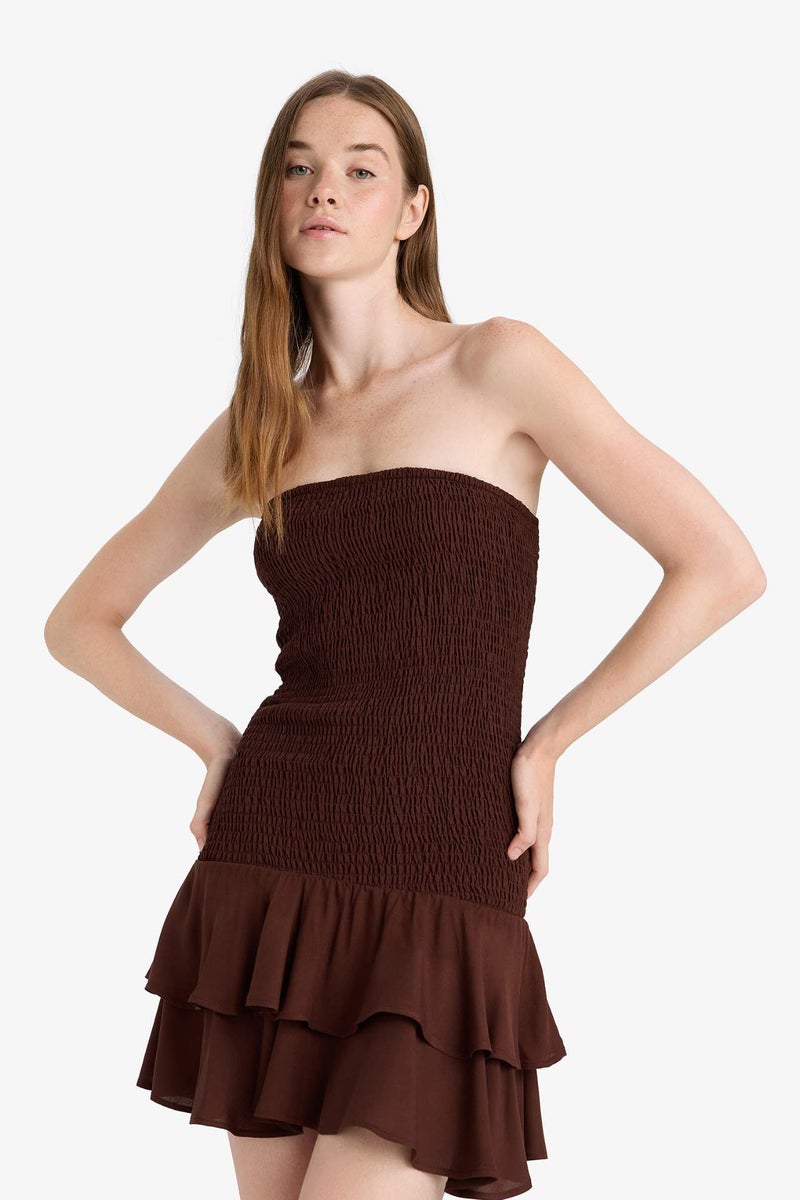 DeFacto Strapless Floral Mini Dress - Image 3