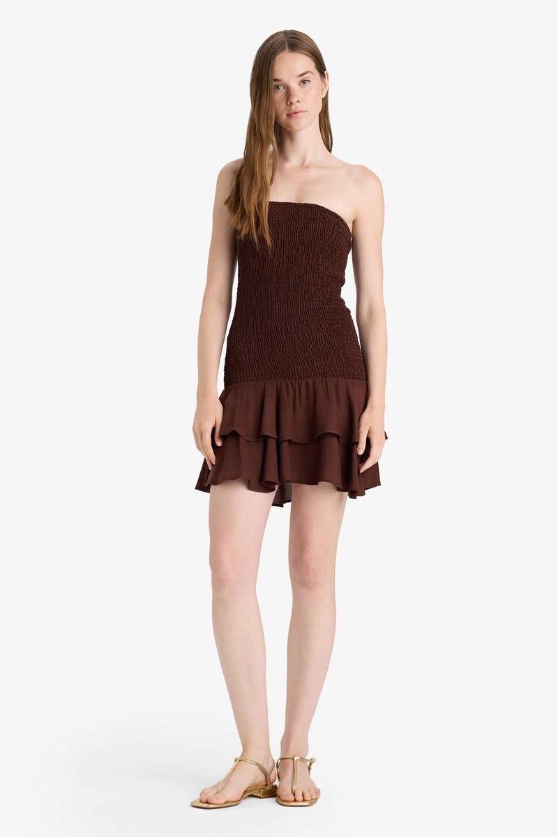 DeFacto Strapless Floral Mini Dress - Image 2