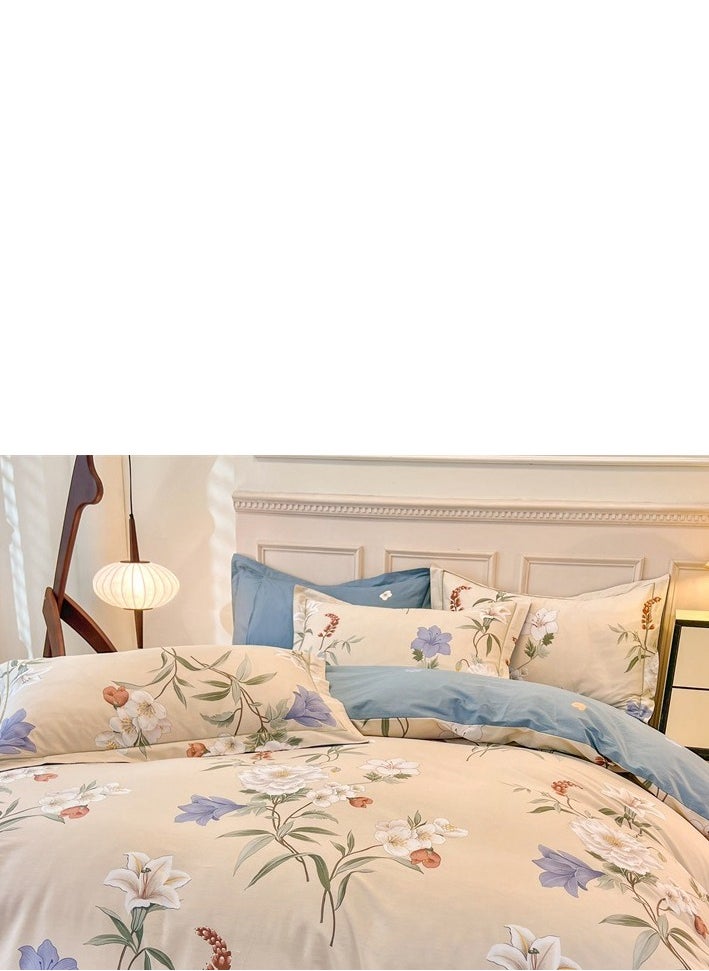 Generic Fitted Sheet Style — French High-End 60 Thread Pure Cotton Embroidered Bedding Four Piece Set  - Image 5