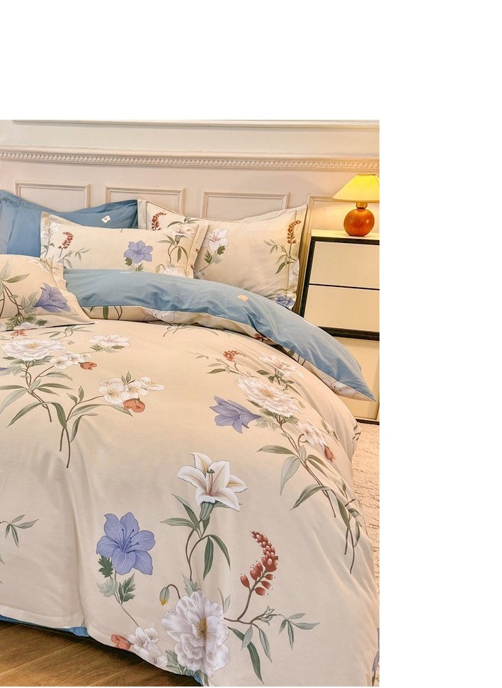 Generic Fitted Sheet Style — French High-End 60 Thread Pure Cotton Embroidered Bedding Four Piece Set  - Image 3