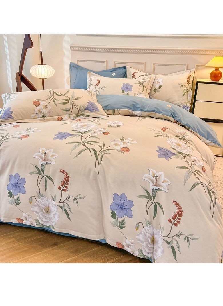 Generic Fitted Sheet Style — French High-End 60 Thread Pure Cotton Embroidered Bedding Four Piece Set  - Image 1