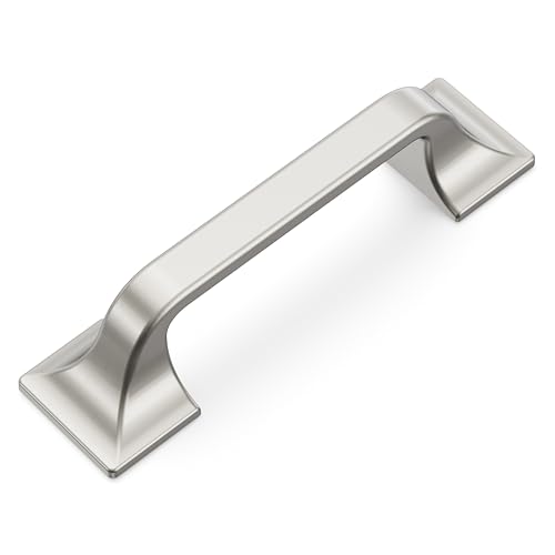 Hickory Hardware 10 Pack Solid Core Kitchen Cabinet Pulls Luxury Cabinet Handles Hardware for Doors Dresser Drawers 3 Inch Hole Center Satin Nickel Forge Collection - Image 3