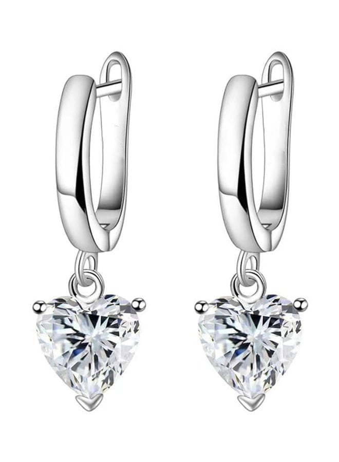 Happy D Heart-shaped cubic zirconia jewelry set - a romantic set of necklace, ring, and earrings suitable for anniversary and Valentine's Day gifts - elegant, sexy, and durable accessories for her. - Image 2