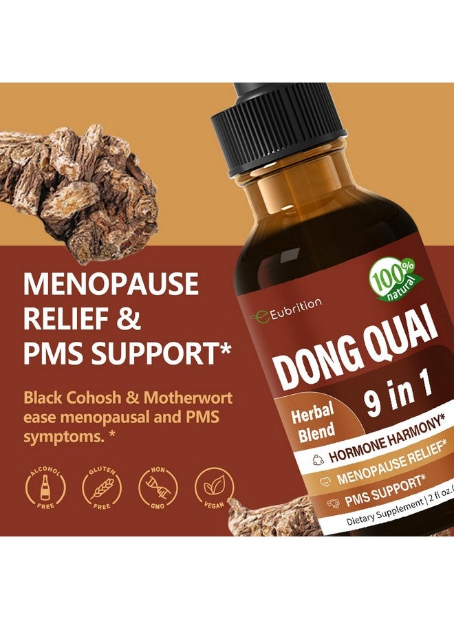 Eubrition Dong Quai Liquid Supplement for Women, Angelica Sinensis Root Extract Tincture Support Menopause & PMS Relief, Hot Flashes, Herbal Blend Drops with Red Clover Fenugreek. 2oz - Image 2
