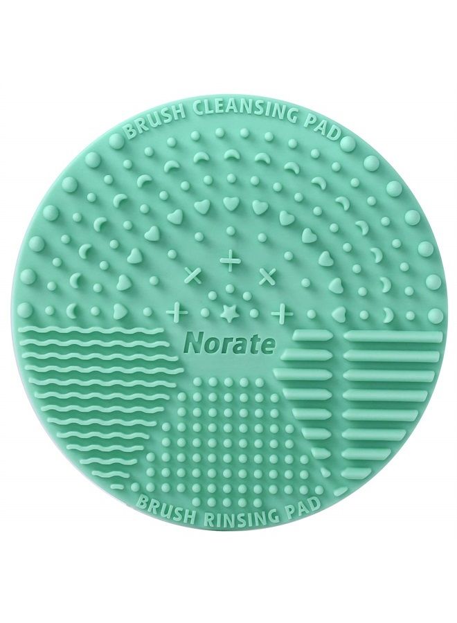 Norate Brush Cleaning Mat, Silicone Makeup Cleaning Brush Scrubber Mat Portable Washing Tool Cosmetic Brush Cleaner with Suction Cup for Valentines Day - Image 1