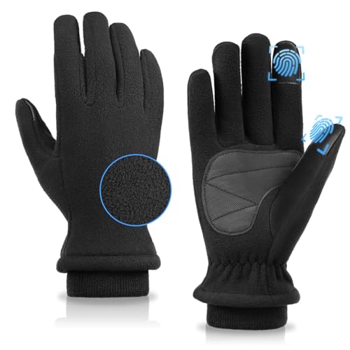 OZERO Winter Touchscreen Women's Gloves,Warm Thermal Polar Fleece Womens Gloves In Cold Weather Driving Running Texting - Image 1