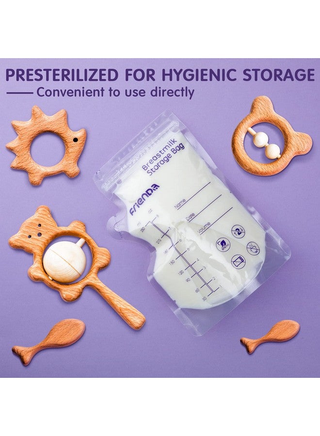 Woanger 500 Count Breastmilk Storage Bags 8 oz Breast Milk Storing Bags Self Standing Milk Storage Bags for Breastfeeding Milk Freezer Bag with Pour Spout No Leak Double Seal Breastmilk Storing Bags - Image 5