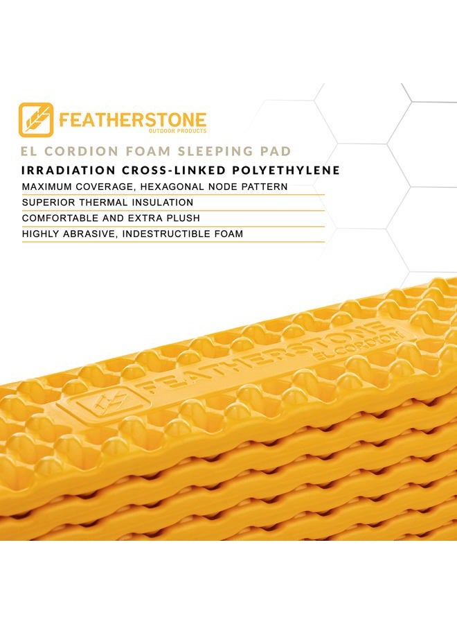 Featherstone El Cordion Closed Cell Foam Sleeping Pad Insulated R-Value 2.1 Mat for Ultralight Backpacking, Thru-Hiking, and Camping - Image 3