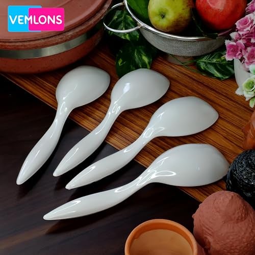 Vemlons Serving Spoon Long Handled Serving Spoon Melamine Tableware (Serving Spoons Set of 4 Piece) ,25 Cm - Image 5