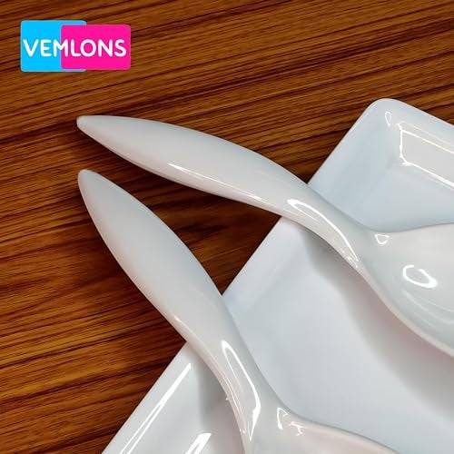 Vemlons Serving Spoon Long Handled Serving Spoon Melamine Tableware (Serving Spoons Set of 4 Piece) ,25 Cm - Image 4