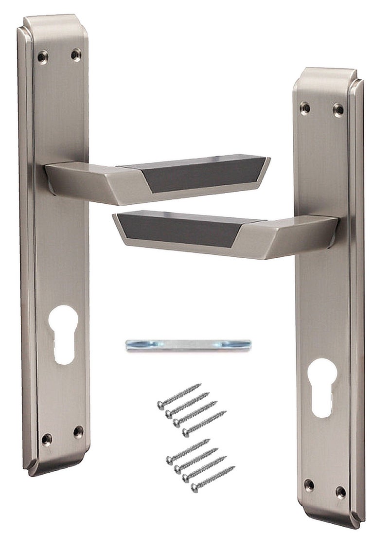 Lozan Pair Of Heavy Duty Door Handles Silver 