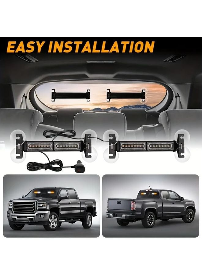 2 Pack Yellow White 40 LED Security Indicator Panel Light For Engineering Vehicles Trucks - Image 5