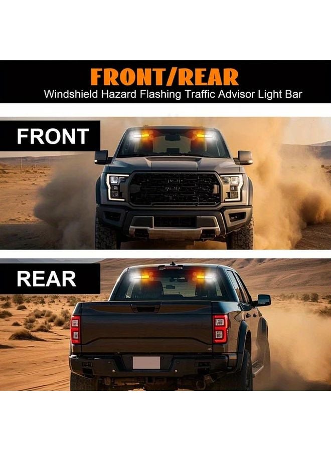 2 Pack Yellow White 40 LED Security Indicator Panel Light For Engineering Vehicles Trucks - Image 4