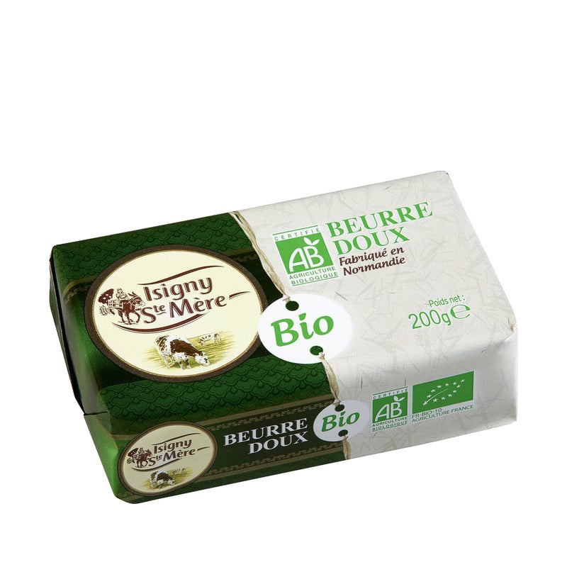 Isigny ste mere Organic Butter, Unsalted - 200g, France - Image 2