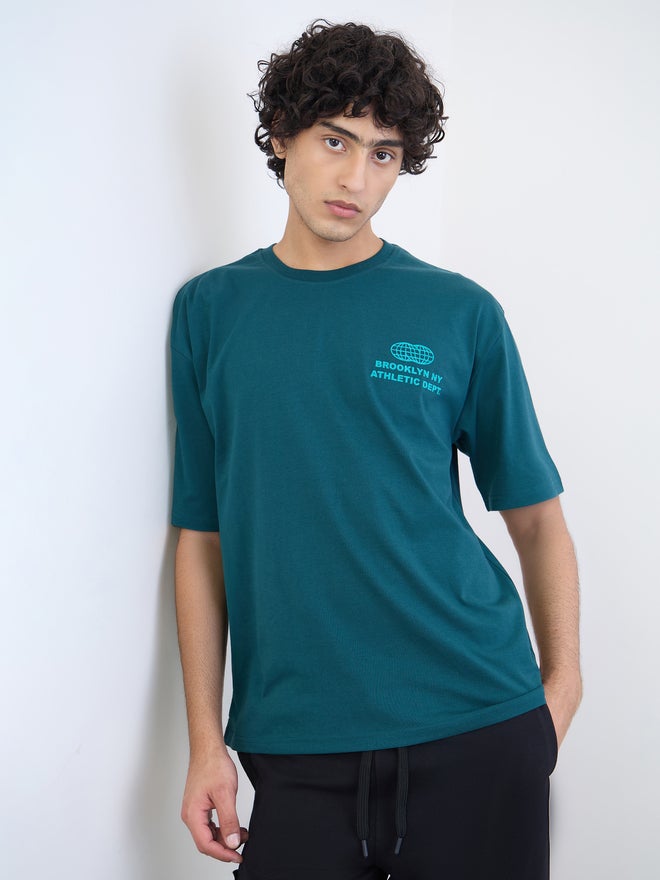 Styli Men Graphic Print Oversized Jersey T-Shirt - Image 2